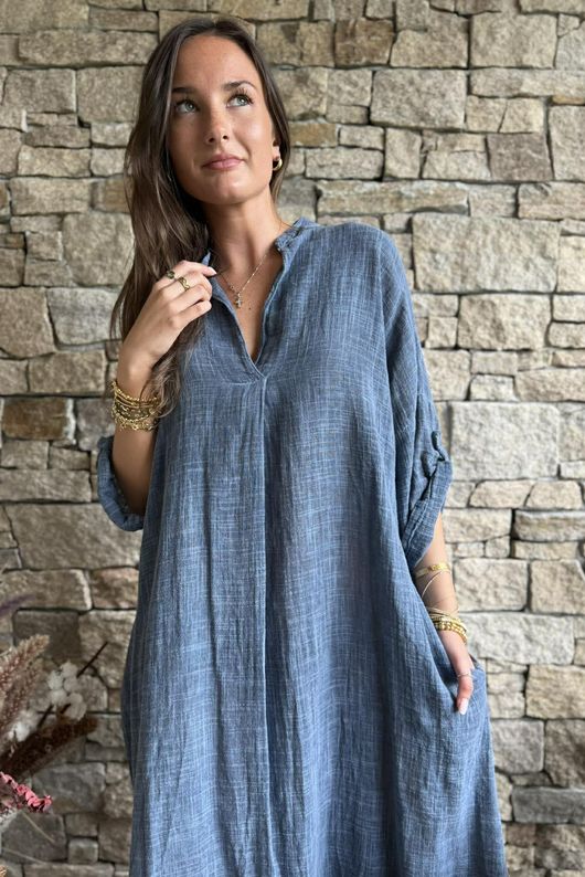 Kasbah Souk Dress Washed Navy